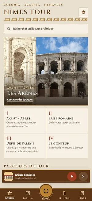Forum, the home screen